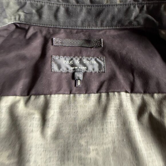 RAG & BONE New York Black Camo Zip Shirt Jacket - Size 40 - Made in USA - Picture 4 of 7